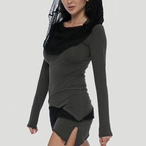 Psylo, women, mini dress, size 1, good condition. ONESA LONG SLEEVES MINI DRESS